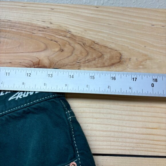 PacSun Land Rover Jeans Womens 26 Green Denim Button Fly Straight 26x30 - Picture 6 of 11